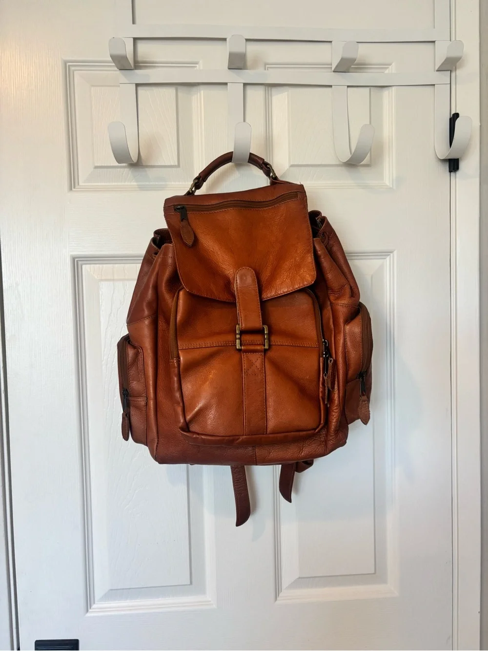Leather Backpack - Tan Travel & Work Backpack